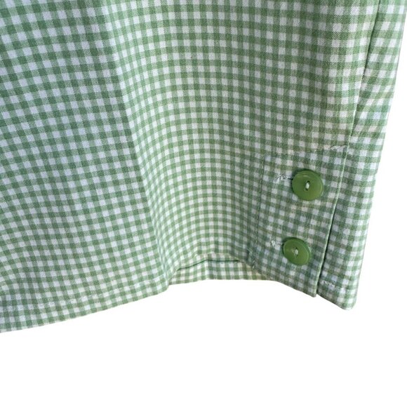 Alfred Dunner Vintage Womens Green Gingham Check Capri Pedal Pusher Pants 16 - Picture 5 of 8